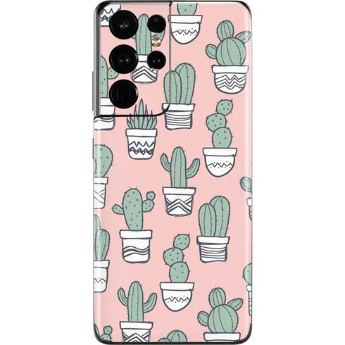 Pink Cactus Galaxy S21 Ultra 5G Skin
