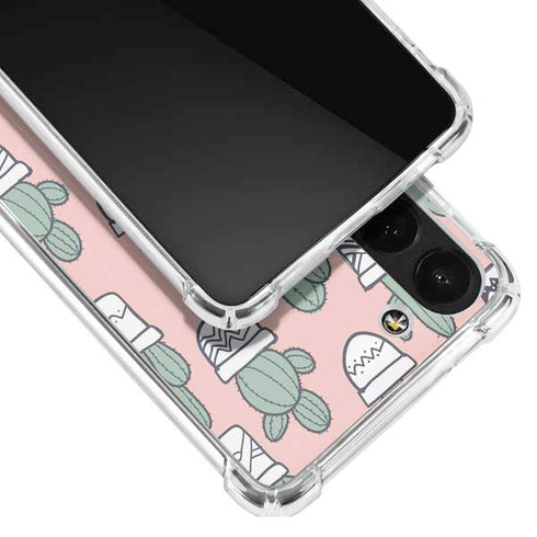 Pink Cactus Galaxy S23 Clear Case