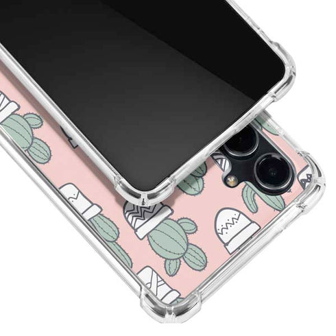 Pink Cactus Galaxy S23 FE Clear Case