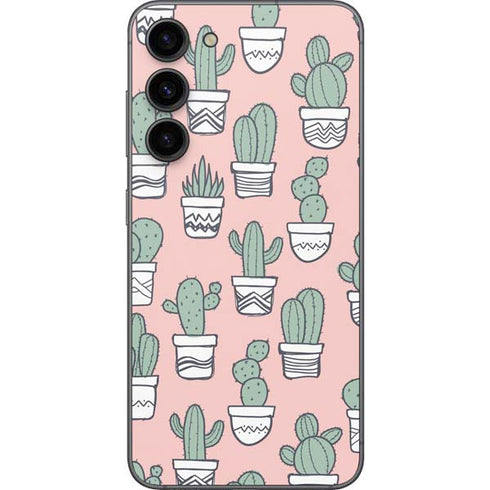 Pink Cactus Galaxy S23 Plus Skin