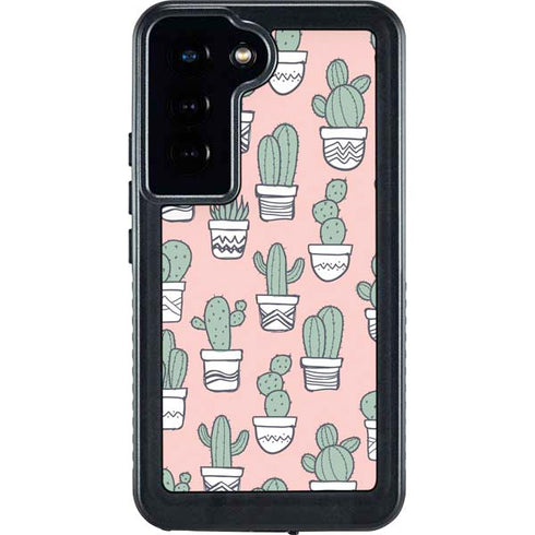 Pink Cactus Galaxy S23 Waterproof Case
