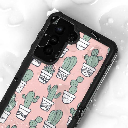 Pink Cactus Galaxy S23 Waterproof Case