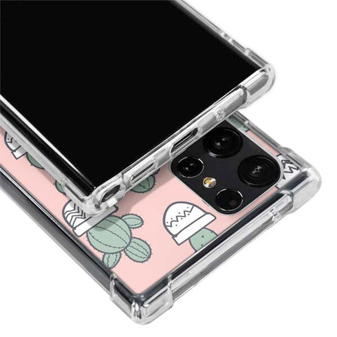 Pink Cactus Galaxy S24 Ultra Clear Case