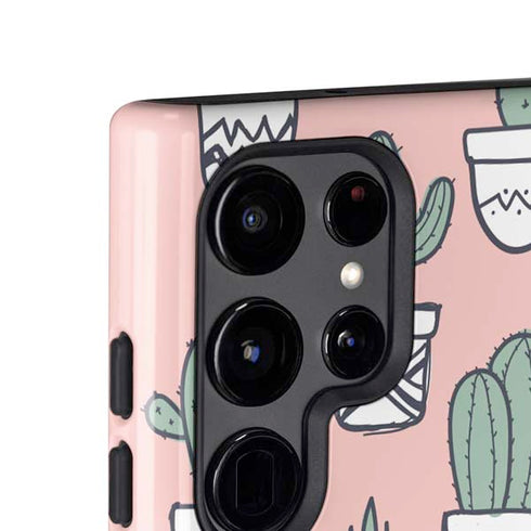 Pink Cactus Galaxy S24 Ultra Impact Case