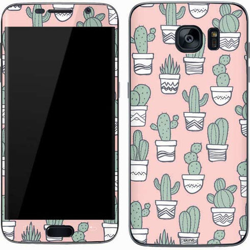 Pink Cactus Galaxy S7 Skin