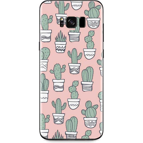 Pink Cactus Galaxy S8 Skin