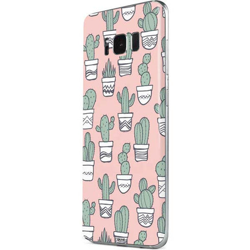 Pink Cactus Galaxy S8 Skin