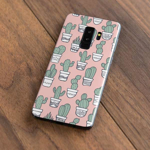 Pink Cactus Galaxy S9 Plus Skin
