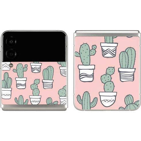 Pink Cactus Galaxy Z Flip3 5G Skin