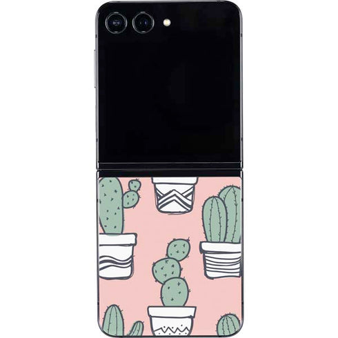 Pink Cactus Galaxy Z Flip5 5G Skin