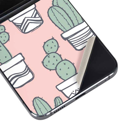 Pink Cactus Galaxy Z Flip5 5G Skin