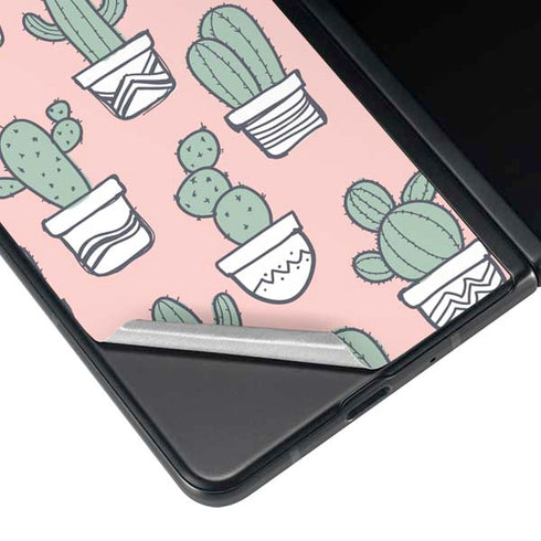 Pink Cactus Galaxy Z Fold4 5G Skin
