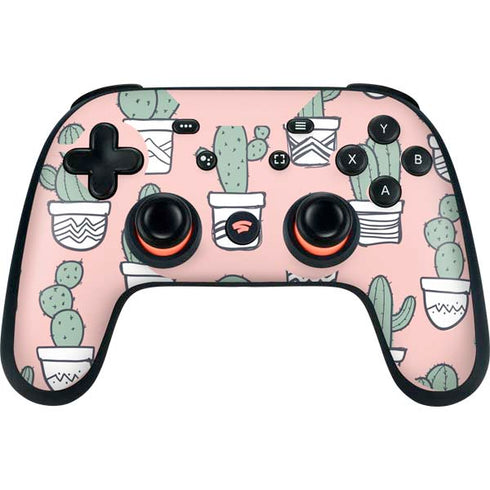 Pink Cactus Google Stadia Controller Skin