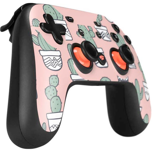Pink Cactus Google Stadia Controller Skin