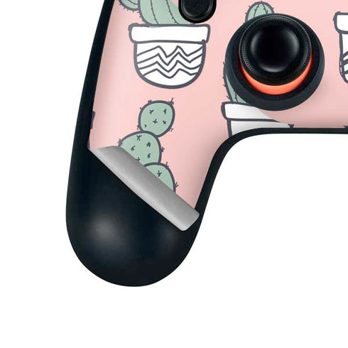 Pink Cactus Google Stadia Controller Skin