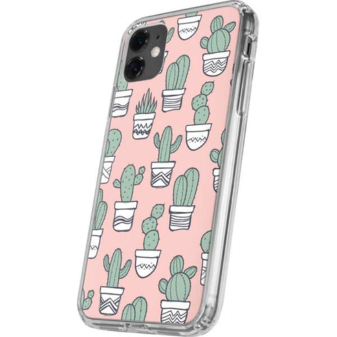 Pink Cactus iPhone 11 Clear Case
