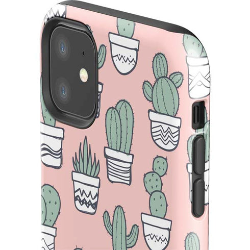 Pink Cactus iPhone 11 Impact Case