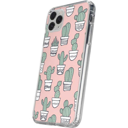 Pink Cactus iPhone 11 Pro Clear Case