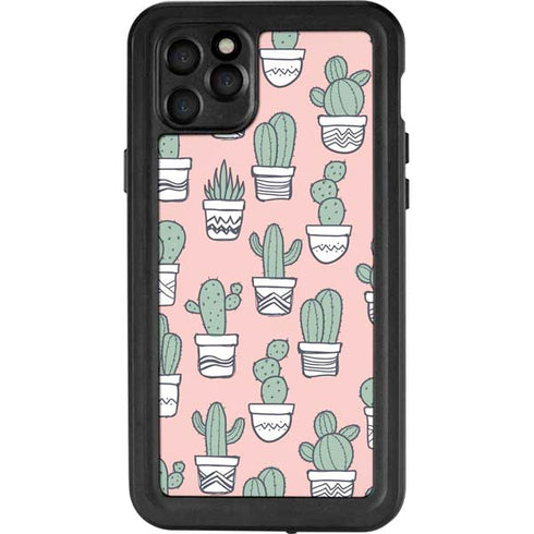 Pink Cactus iPhone 11 Pro Max Waterproof Case