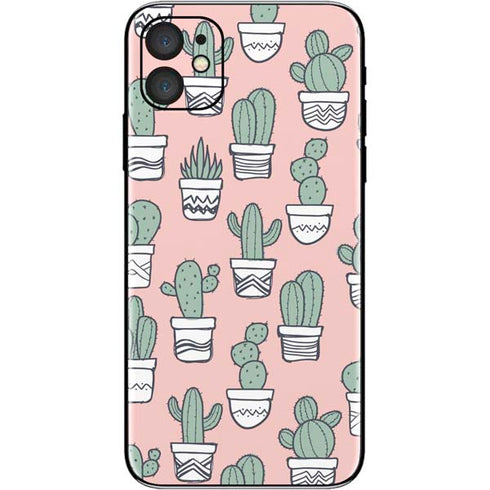 Pink Cactus iPhone 11 Skin
