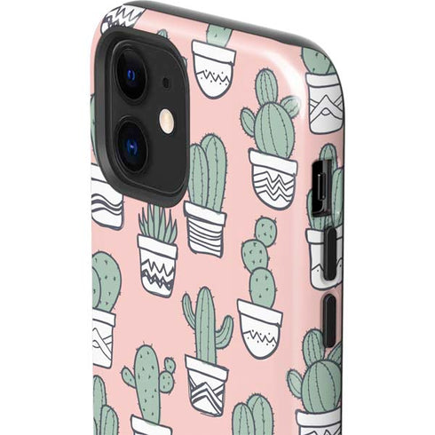 Pink Cactus iPhone 12 Impact Case