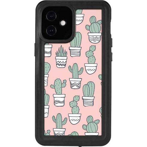 Pink Cactus iPhone 12 Mini Waterproof Case
