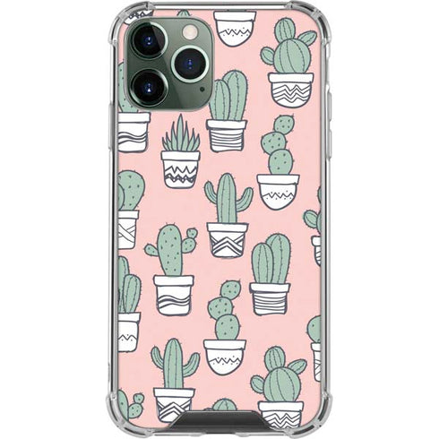 Pink Cactus iPhone 12 Pro Clear Case