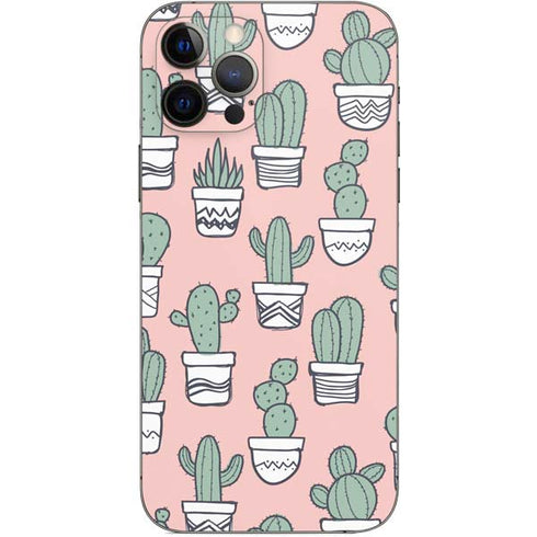 Pink Cactus iPhone 12 Pro Skin