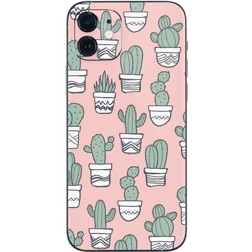 Pink Cactus iPhone 12 Skin
