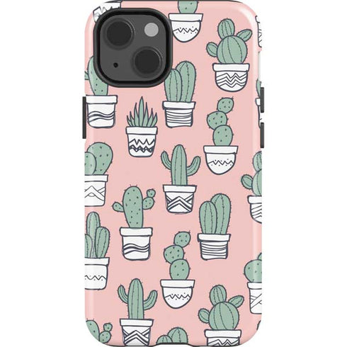 Pink Cactus iPhone 15 Impact Case