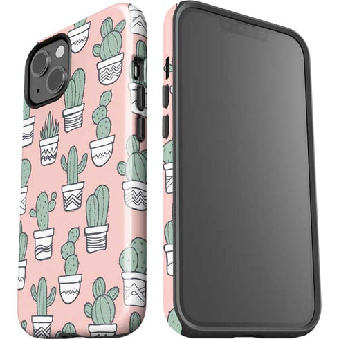 Pink Cactus iPhone 15 Impact Case