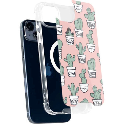 Pink Cactus iPhone 15 Plus MagSafe Case