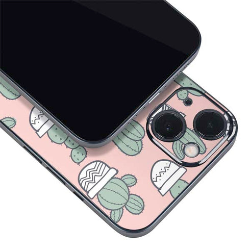 Pink Cactus iPhone 15 Plus Skin