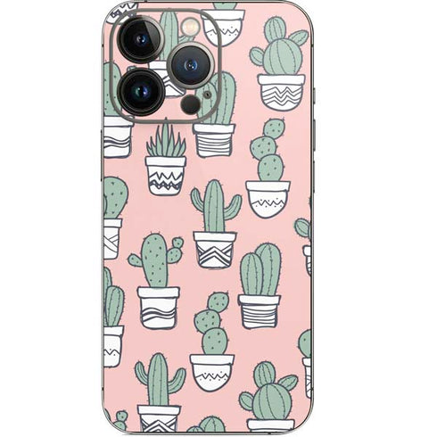 Pink Cactus iPhone 15 Pro Skin