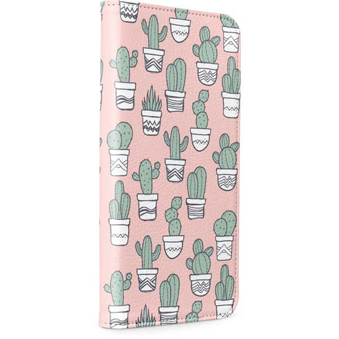 Pink Cactus iPhone 15 Plus Folio Case