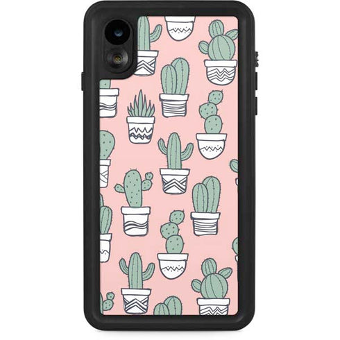 Pink Cactus iPhone XR Waterproof Case