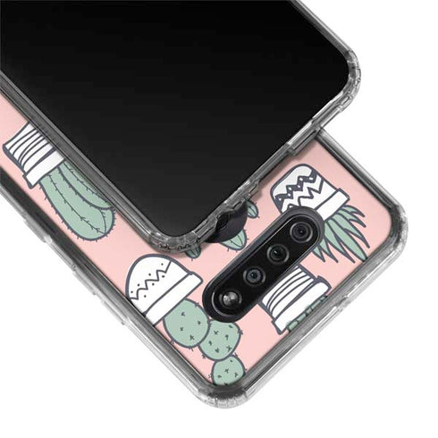 Pink Cactus LG K51/Q51 Clear Case