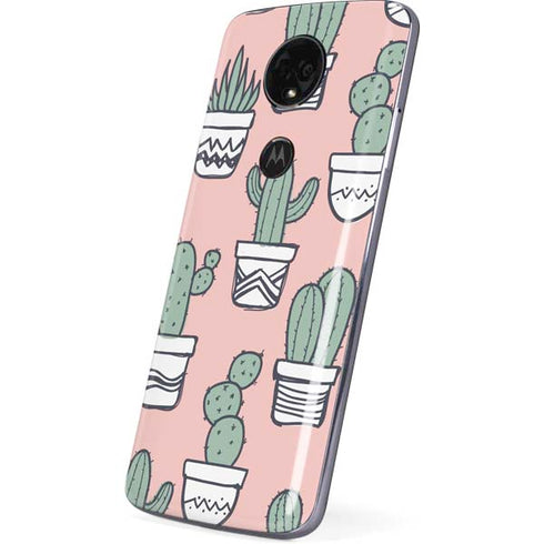 Pink Cactus Moto E5 Plus Skin