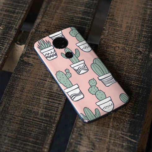 Pink Cactus Moto E5 Plus Skin