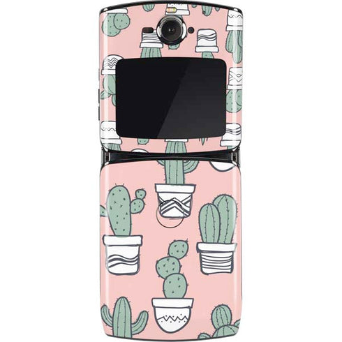 Pink Cactus Motorola RAZR Skin
