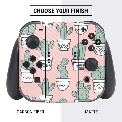 Pink Cactus Nintendo Switch Bundle Skin