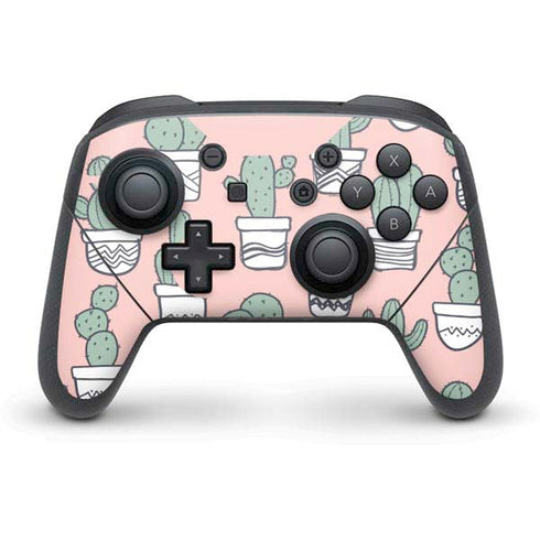 Pink Cactus Nintendo Switch Pro Controller Skin