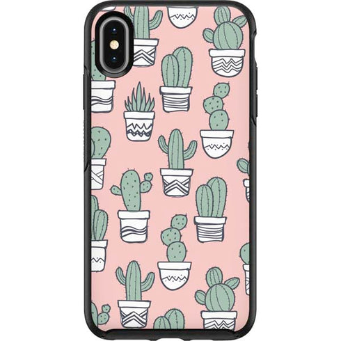 Pink Cactus Otterbox Symmetry iPhone Skin