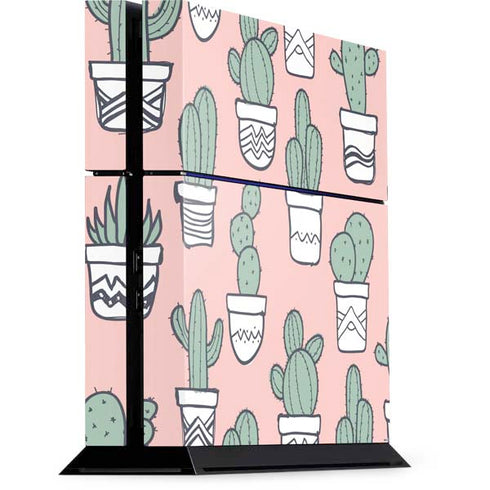 Pink Cactus PS4 Console Skin