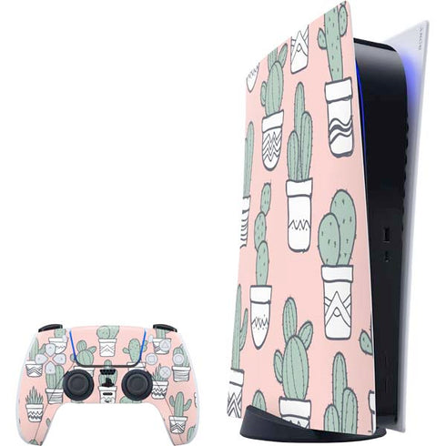 Pink Cactus PS5 Digital Edition Bundle Skin