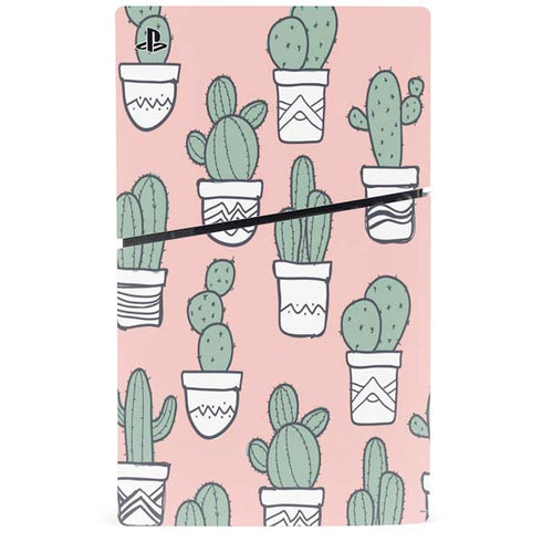 Pink Cactus PS5 Slim Digital Edition Console Skin