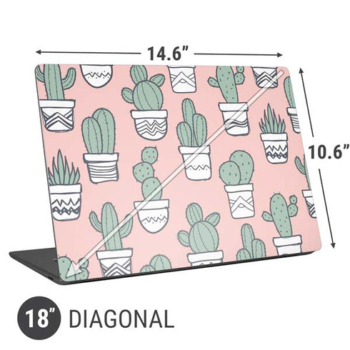 Pink Cactus Universal Laptop 18in (14.6 x 10.6in) Skin