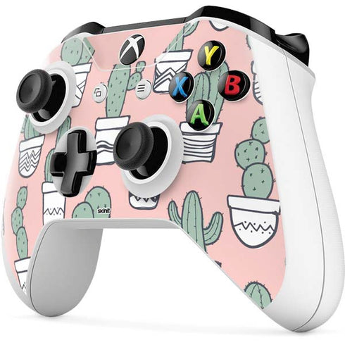 Pink Cactus Xbox One S Controller Skin