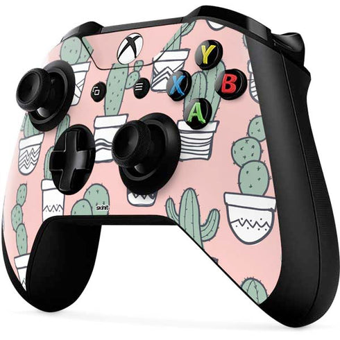 Pink Cactus Xbox One X Controller Skin