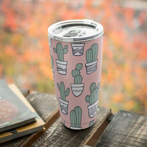 Pink Cactus Yeti 20oz Tumbler Skin